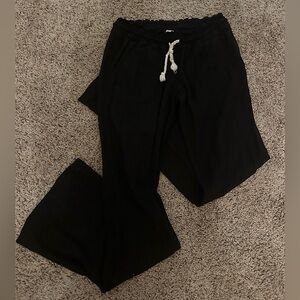 ROXY Oceanside Flared Beach Pant- XS black